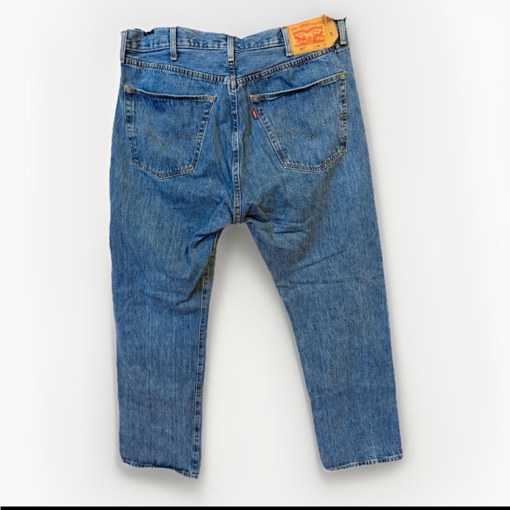 NWOT Levis 501 Selvedge Jeans Straight Leg Mens 40X32 Straight Baggy Label